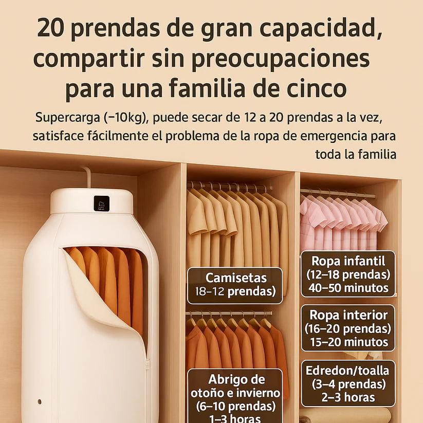 🔥SECADORA ELÉTRICA PORTÁTIL -⏰ ¡Seca en minutos sin aumentar tu factura de luz!🍃