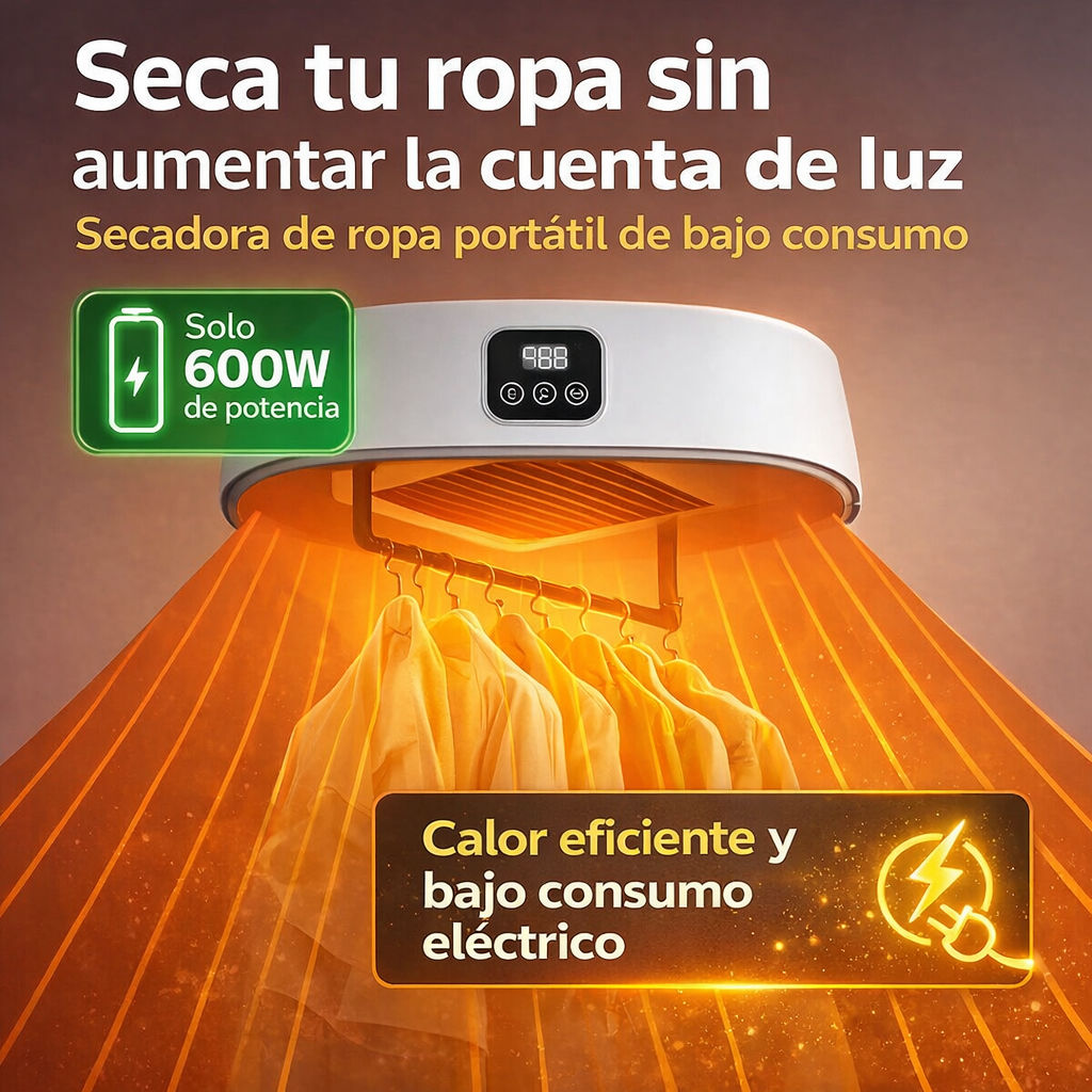 ¡SECADORA ELÉTRICA PORTÁTIL! Sin aumentar tu factura de luz