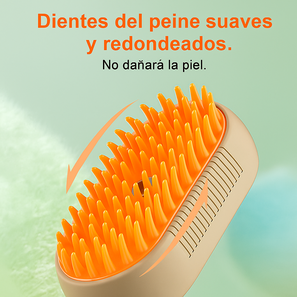 🪮 SteamPaw Cepillo a Vapor 🫧 🐈 3 en 1 Para Mascotas 🐩