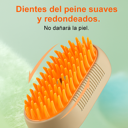 🪮 SteamPaw Cepillo a Vapor 🫧 🐈 3 en 1 Para Mascotas 🐩