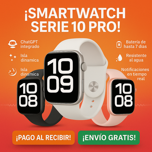 ⌚SmartWatch Serie 10 + Cargador Inalámbrico Premium + 🎁Regalo exclusivo solo hoy🔥